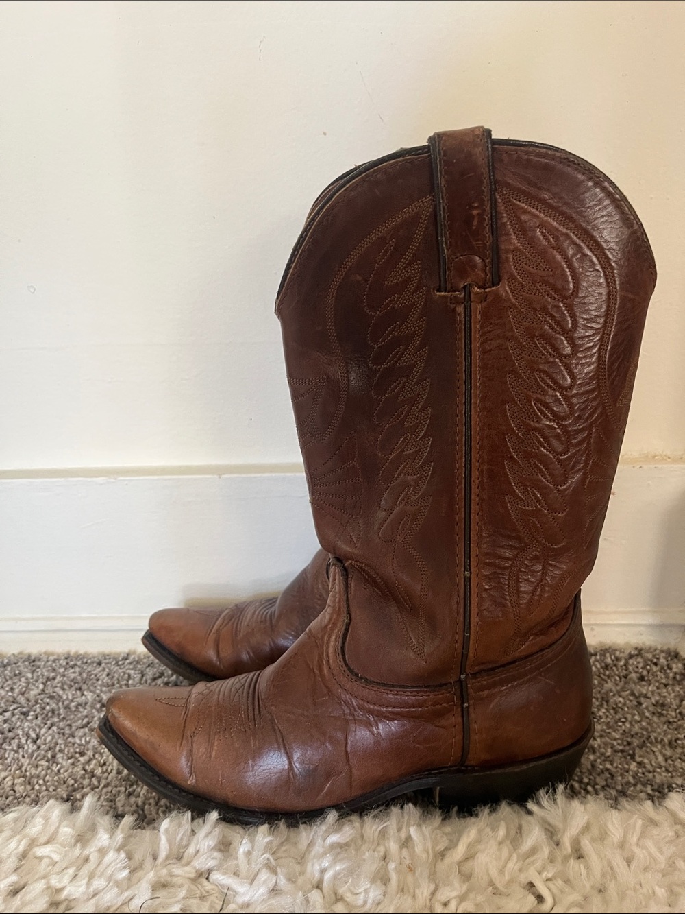 Durango Brown Leather Western Cowboy Boots